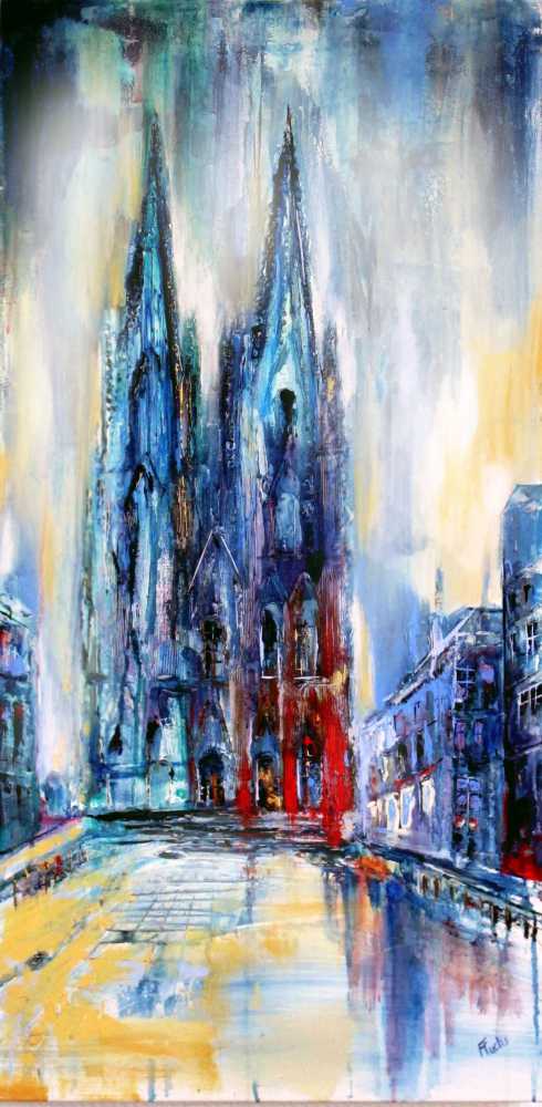 www.fuchs-galerie.de | Helmut Fuchs - Malerei | Dom Westseite  | 140x70cm 