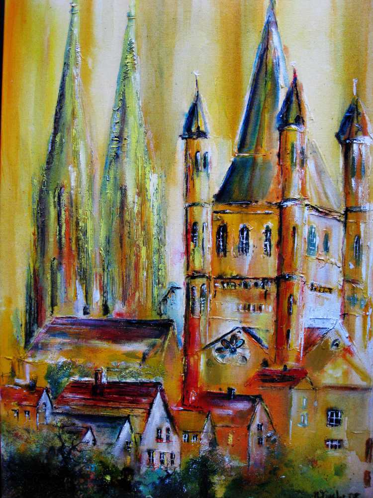 www.fuchs-galerie.de | Helmut Fuchs - Malerei | Kölner Altstadt  | 50x80cm 