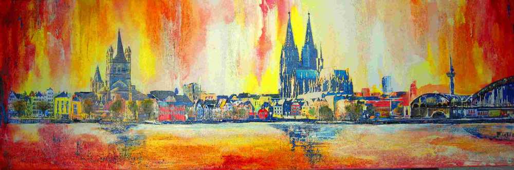 www.fuchs-galerie.de | Helmut Fuchs - Malerei | Köln  | 40x120cm 